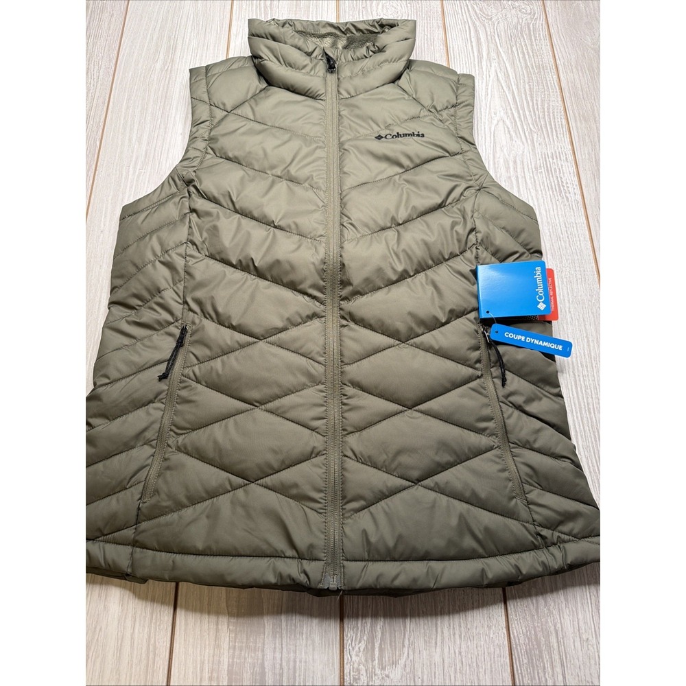 New Columbia Omni heat Thermal Reflective Vest Womens Size Large Green